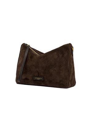 Nora Pouch made of dark brown soft suede GIANNI CHIARINI | BS10225CMPL13827